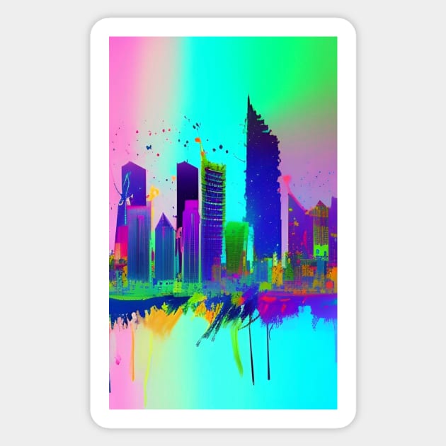 Jeddah Skyline Abstract Jeddah Sticker TeePublic